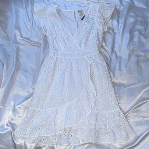 White cotton women’s summer dress from Japna